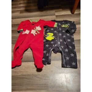 Baby boy fleece pajama bundle Size 6 Month